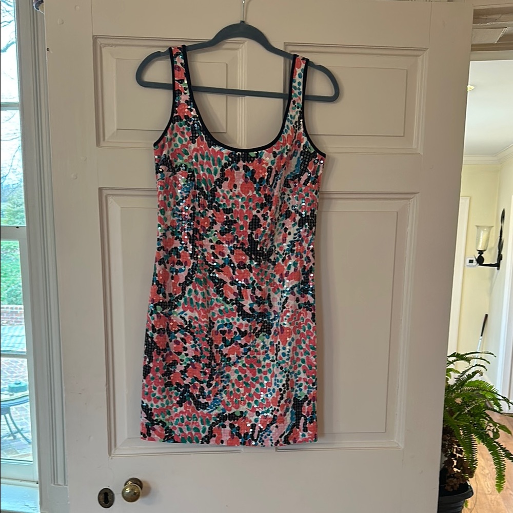 Floral Sleeveless Dress - Pink and Black